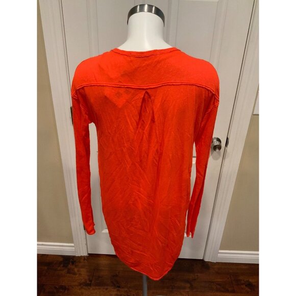We The Free Orange "Love Star Tee" Ruffle Front Shirt, Size XS, NWT! - Picture 6 of 7
